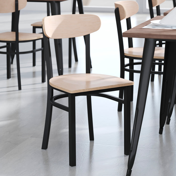 Natural Wood Seat Dining Chair