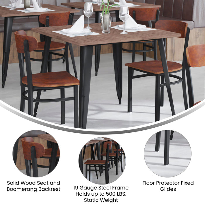Walnut Wood Seat Dining Chair