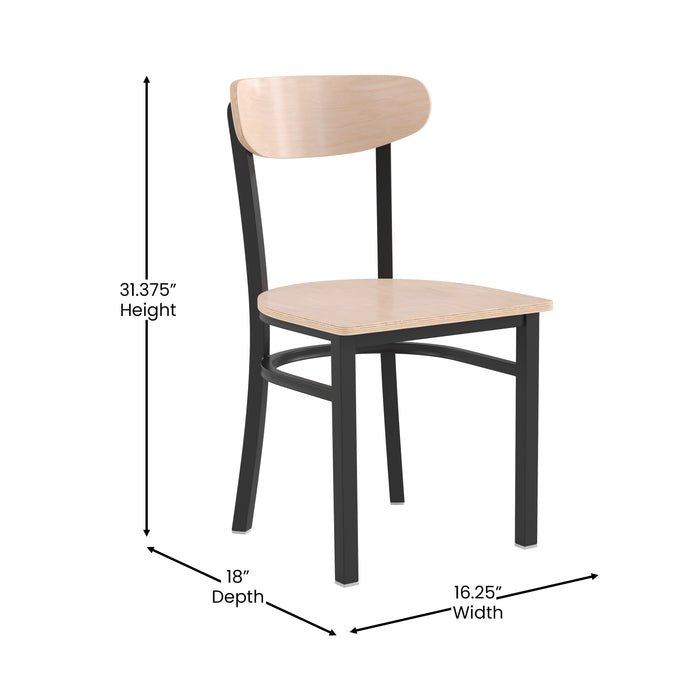Natural Wood Seat Dining Chair