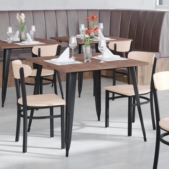 Natural Wood Seat Dining Chair