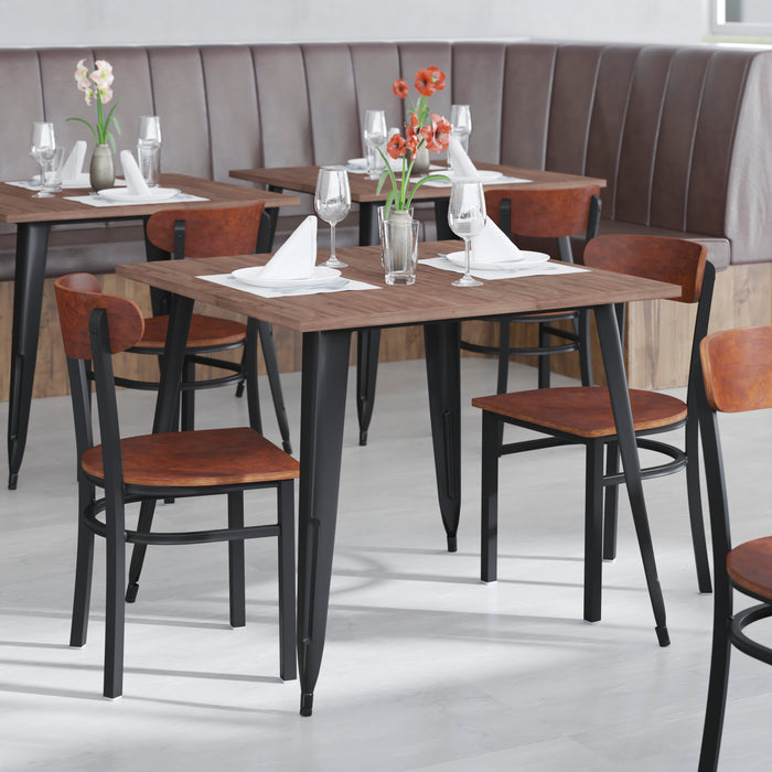 Walnut Wood Seat Dining Chair