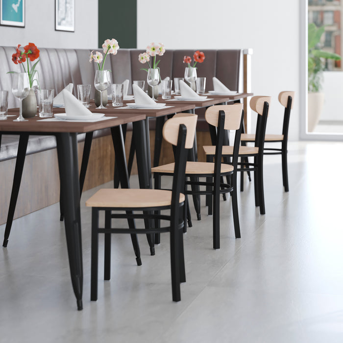 Natural Wood Seat Dining Chair