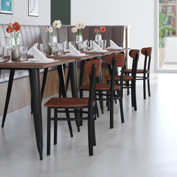 Walnut Wood Seat Dining Chair