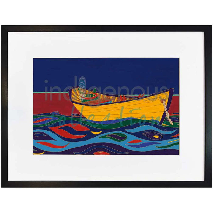 Dawn Oman Yellow Dory Wall Art | Native Art Canada