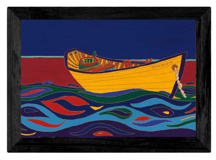 Dawn Oman Yellow Dory Wall Art | Native Art Canada