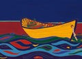 Dawn Oman Yellow Dory Wall Art | Native Art Canada