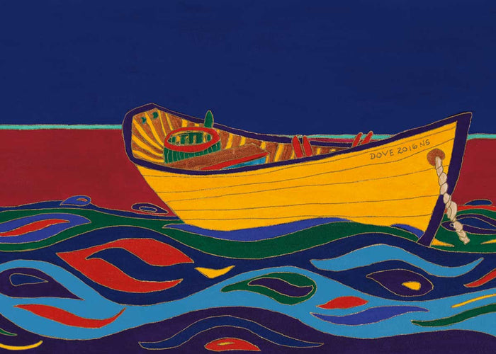 Dawn Oman Yellow Dory Wall Art | Native Art Canada