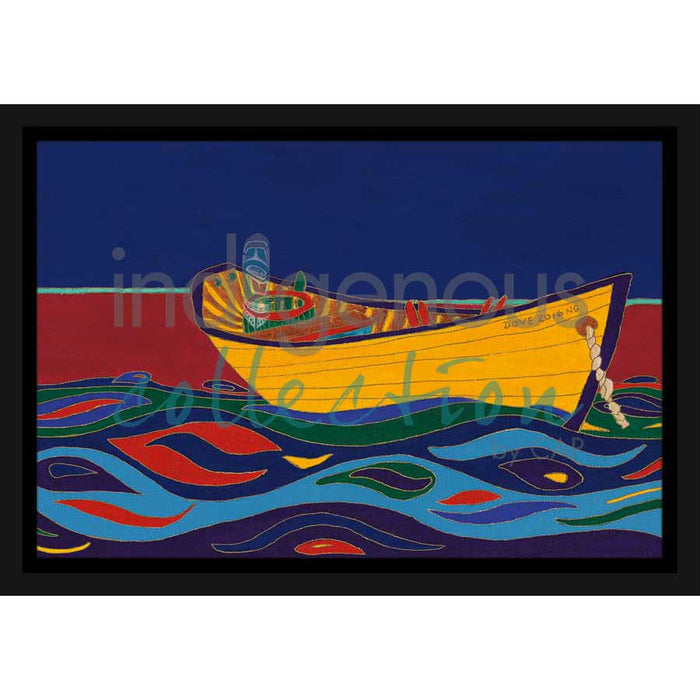 Dawn Oman Yellow Dory Wall Art | Native Art Canada