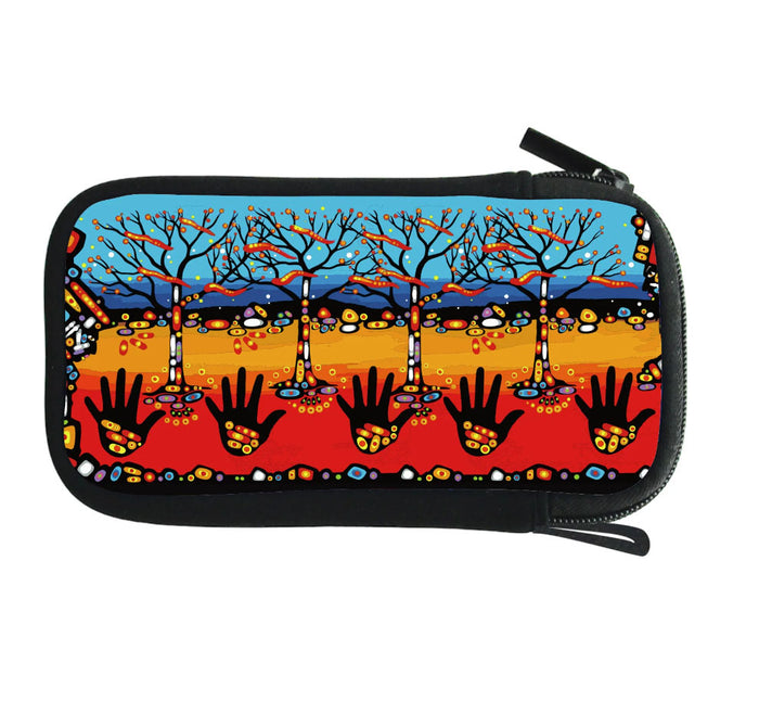 Zippered Accessories Case "Remember" by Native Artist, John Rombough indigenous art gift by John Rombough Canada