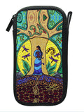 Zippered Accessories Case "Strong Earth Woman" Artwork by Metis Artist Leah Dorion indigenous art gift by Leah Dorion Canada